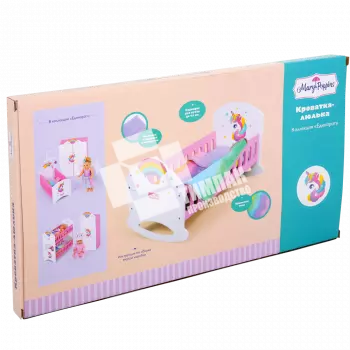 Коробка для кроватки люлька Единорог