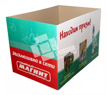 Кашированный короб «Паллетный борт» с офсетной печатью «Магнит»