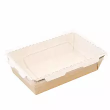 Контейнер для продуктов с пластиковой крышкой, 145х100х45 мм, 500 мл