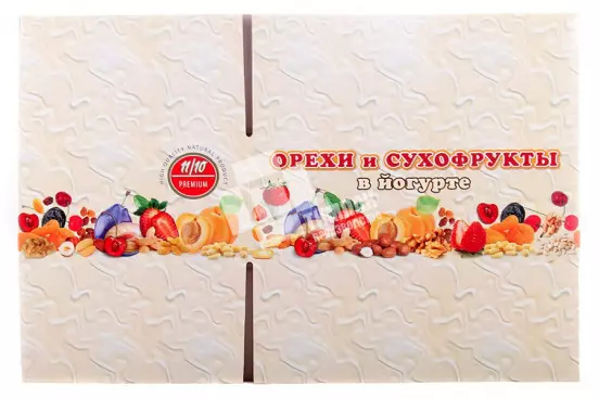 Коробка четырехклапанная для орехов и сухофруктов