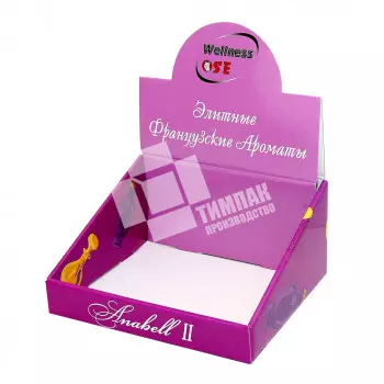 Коробка – шоубокс для помады с офсетной печатью