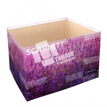 Кашированный короб «Паллетный борт» с офсетной печатью Scarlett