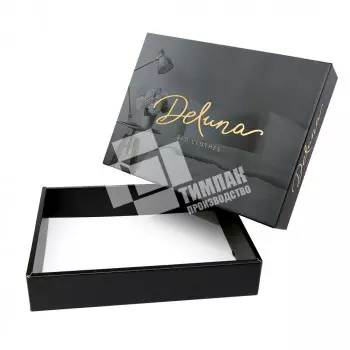 Кашированная подарочная коробка с офсетной печатью, тиснение золотой фольгой